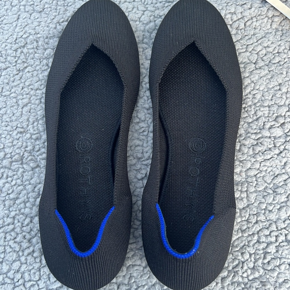 Rothy’s “The Flat” in Black size 10
